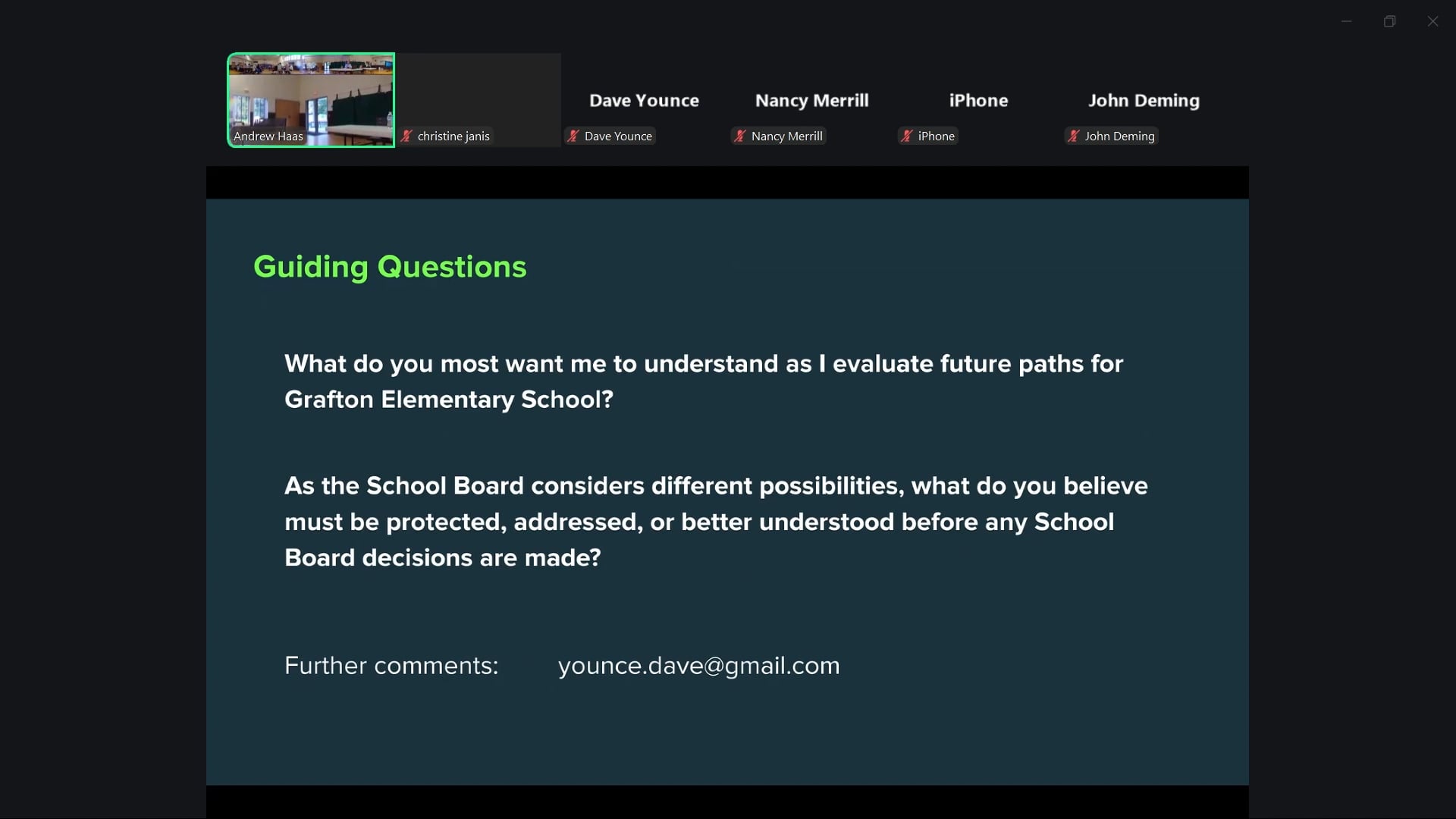 Athens Grafton School District Commmunity Forum
